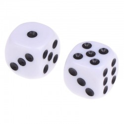Кубики игральные 1.6 х 1.6 см, набор 2 шт 